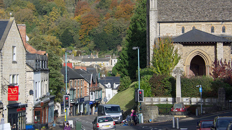 Nailsworth church and shops